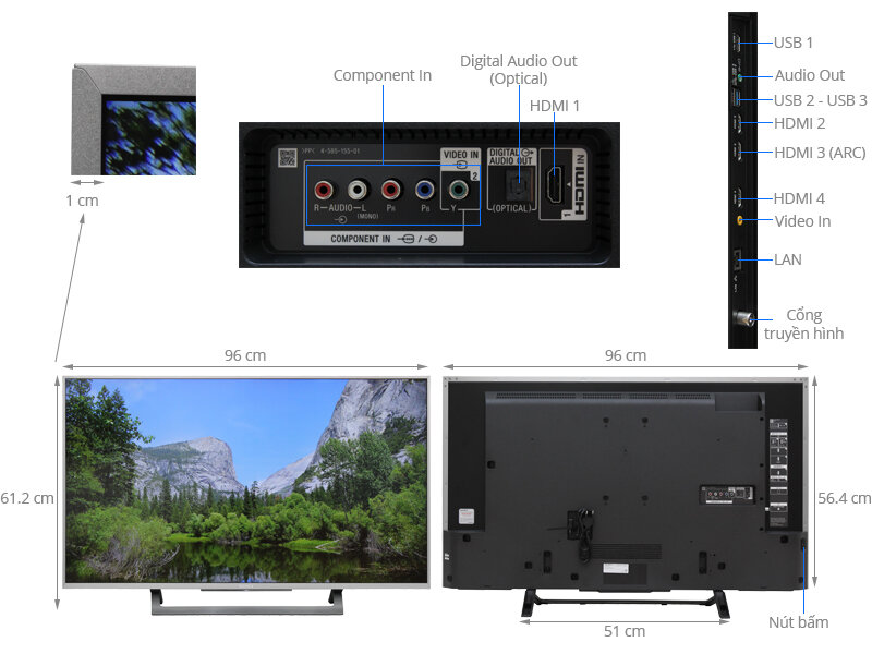 Android Tivi Sony 43 inch KD-43X8000D/S