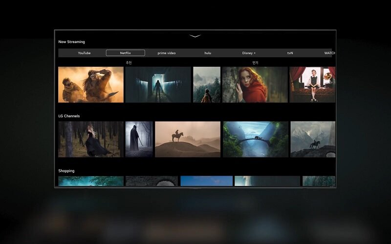 Smart tivi QNED LG 4K 55 inch 55QNED75SRA hệ điều hành