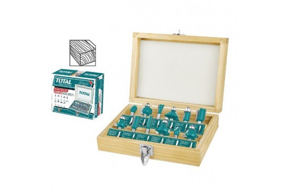 Bộ 12 mũi phay gỗ 8mm Total TACSR1121