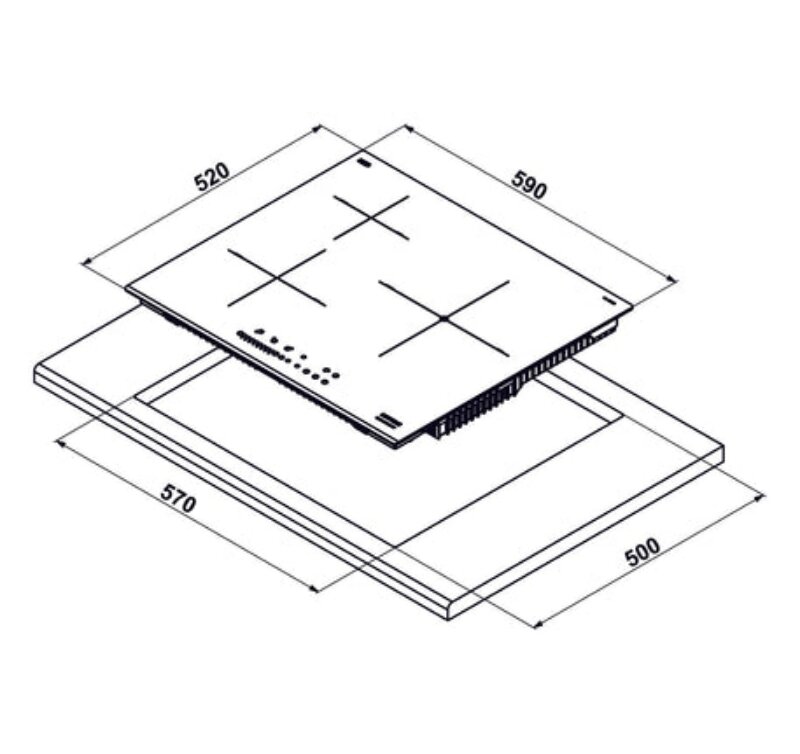 Bếp từ ba Hafele HC-I6035B