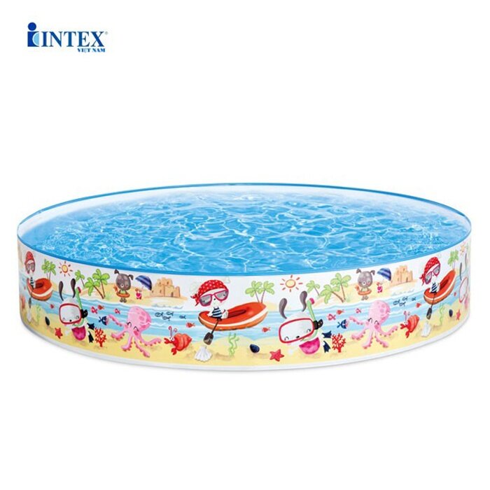 Bể bơi phao Intex 56451 lắp dựng in hình cá 1m52