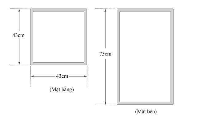 Bản vẽ kỹ thuật khung đỡ đặt chậu lavabo mặt đá Kanly FP11