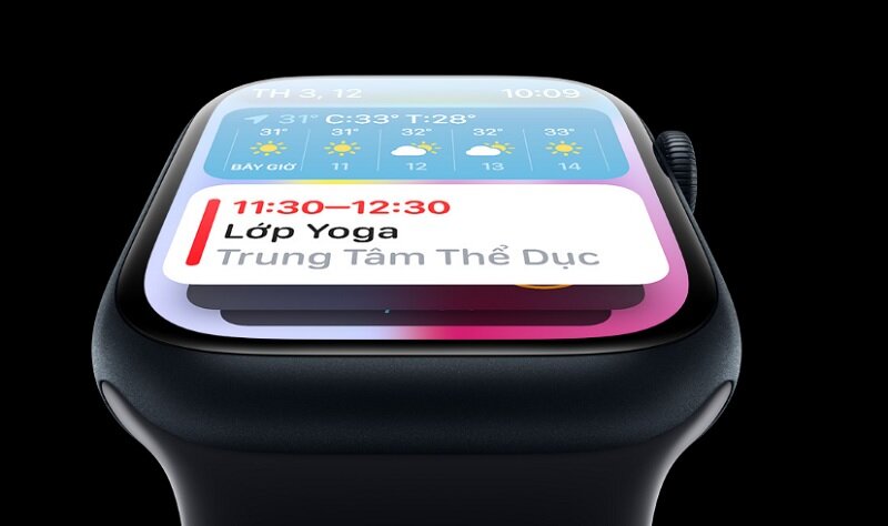 Apple Watch S9 LTE 41mm viền nhôm dây silicone hệ điều hành