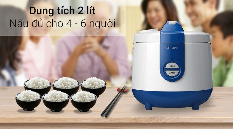 Nồi cơm điện Philips HD3118 2 lít