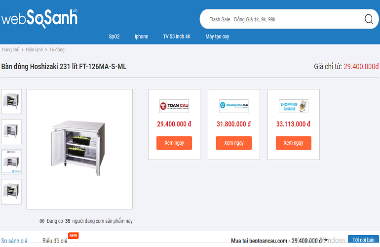 Bàn đông Hoshizaki 231 lít FT-126MA-S-ML