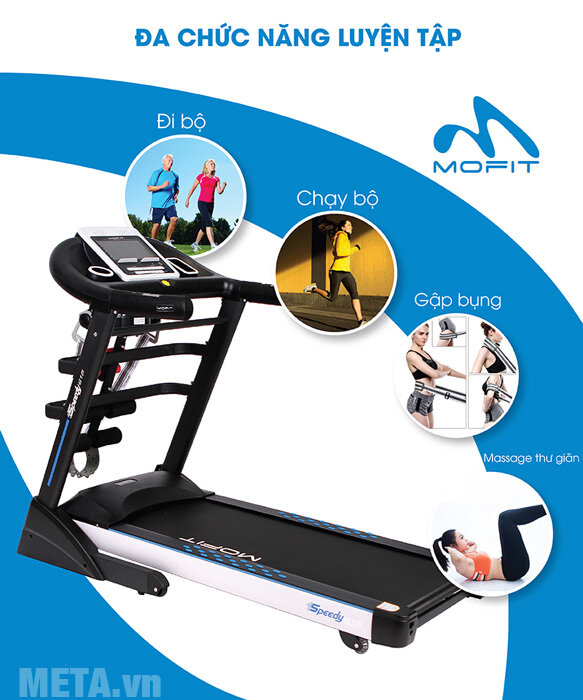 Máy chạy bộ điện cao cấp Mofit SP615