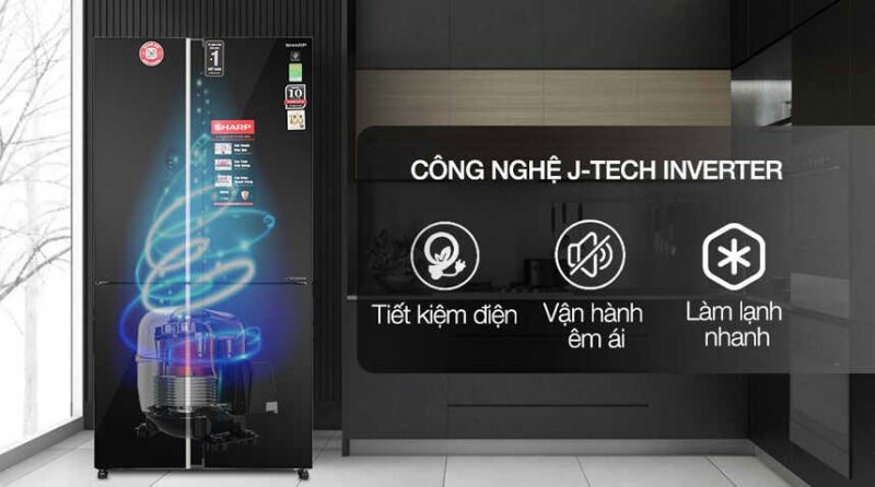 Tủ lạnh Sharp 611 lít SJ-FXPI700VG-BK