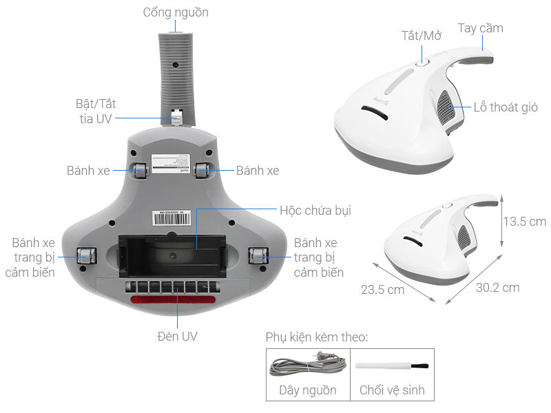 Máy hút bụi diệt khuẩn UV Deerma CM300S