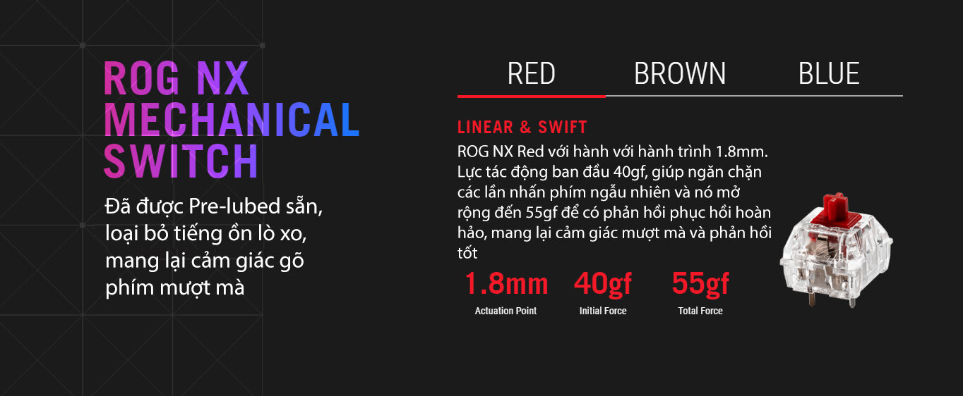 Bàn phím game Asus ROG Strix Flare II NX (Red sw) (XA08) 3