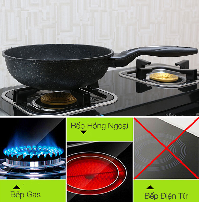 Chảo nhôm chống dính đá hoa cương 26 cm Calistar Sunhouse SBDS-26 Chảo nhôm chống dính đá hoa cương 26 cm Calistar Sunhouse SBDS-26