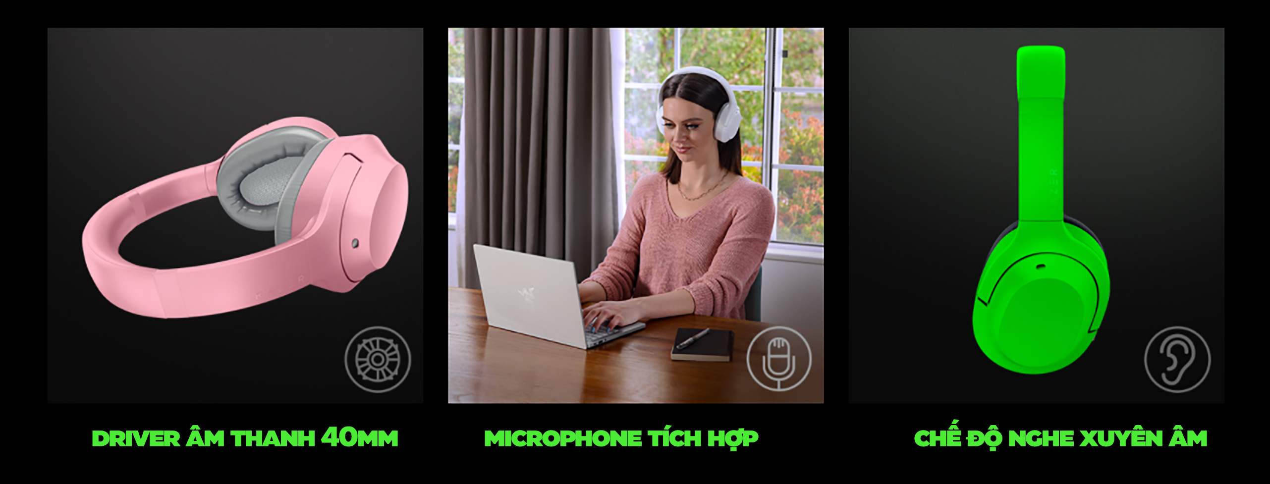 Tai nghe Razer Opus X-Active Noise Cancellation-Bluetooth