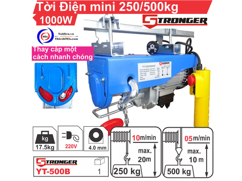 Tời điện mini Stronger YT-500B Stronger YT-500B