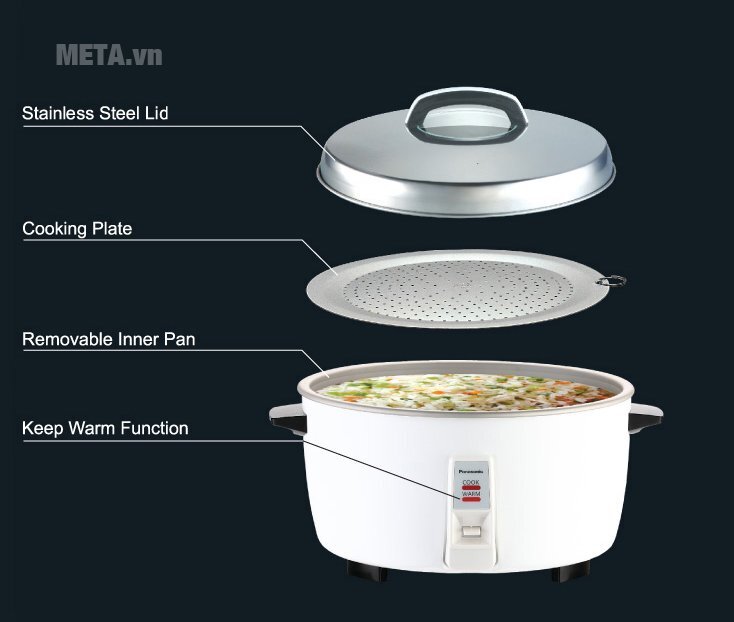 Nồi cơm điện nắp rời Panasonic SR-GA321LRA - 3.2 lít
