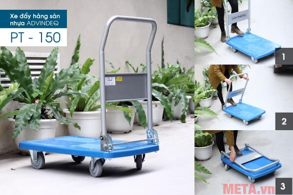 Xe đẩy hàng sàn nhựa Advindeq PT-150