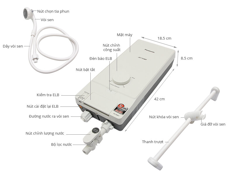 Máy nước nóng Panasonic DH-4MP1VW 4.5 kW