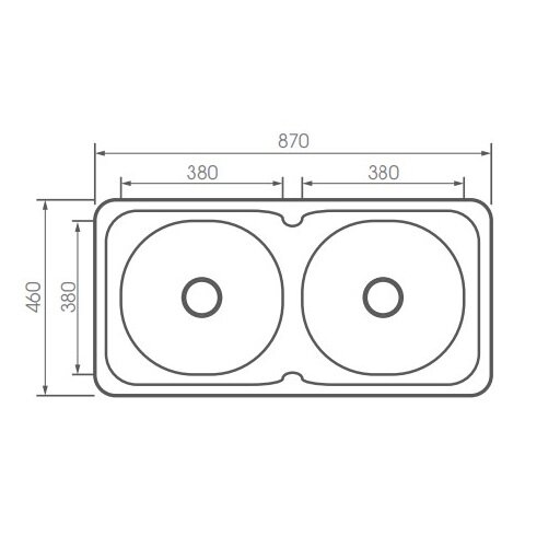 Bản vẽ kỹ thuật bồn rửa chén ATMOR AT-222
