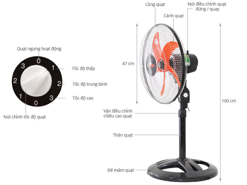 Quạt lửng Senko LTS106A Quạt lửng Senko LTS106A