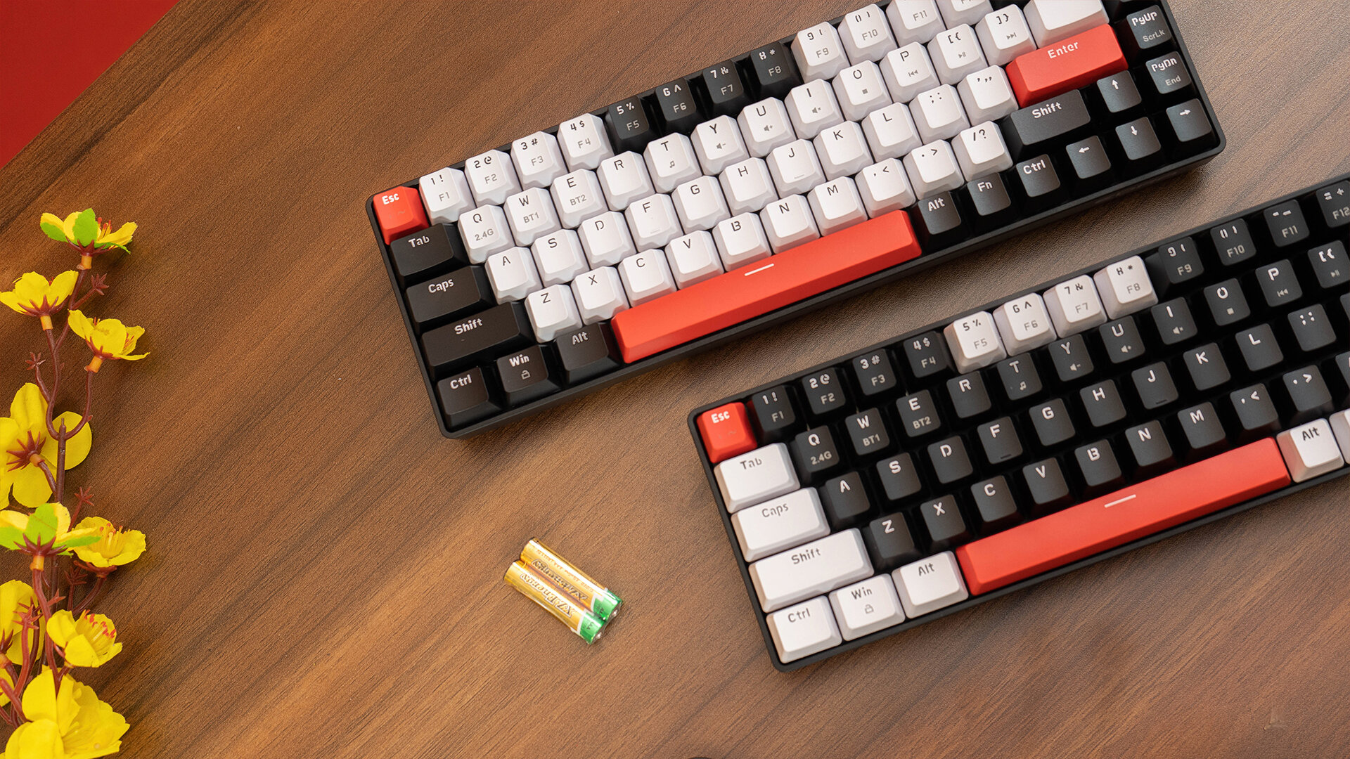 Bàn phím cơ không dây EDRA EK368L Black White 3