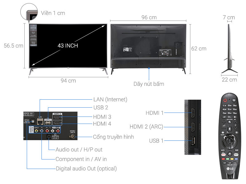 Smart Tivi LG 43 inch 43UJ750T Smart Tivi LG 43 inch 43UJ750T