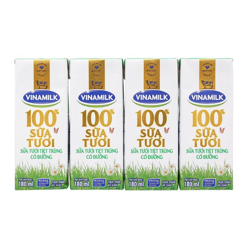 Sữa tươi vinamilk có đường 180ml x 48 hộp
