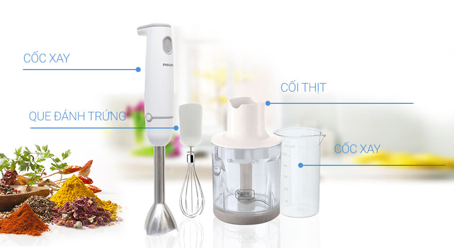Máy xay cầm tay Philips HR1607 Máy xay cầm tay Philips HR1607