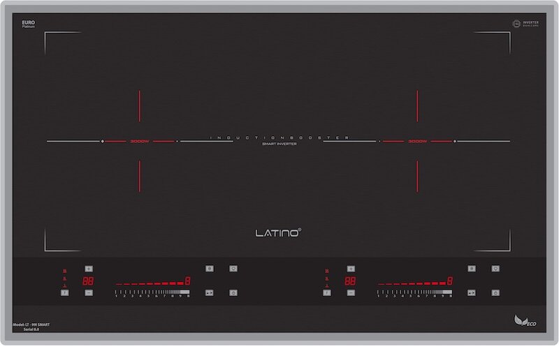 Bếp từ Latino LT-99I Smart Serial 8.0 nổi bật với thiết kế màu đen bóng sang trọng