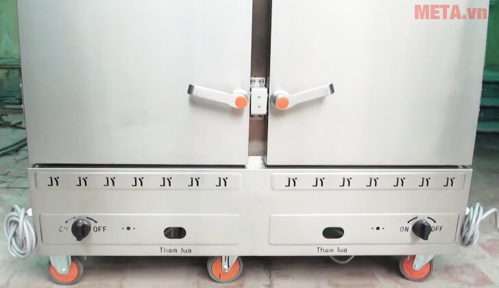 Tủ nấu cơm công nghiệp 24 khay dùng gas