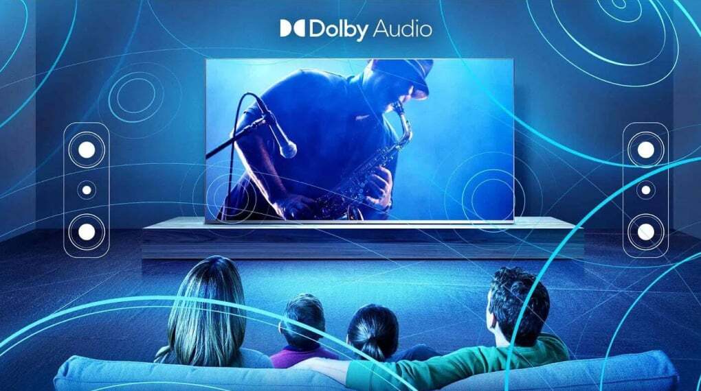 Công nghệ âm thanh vòm mạnh mẽ Tivi Aqua 43 inch AQT43K800FG