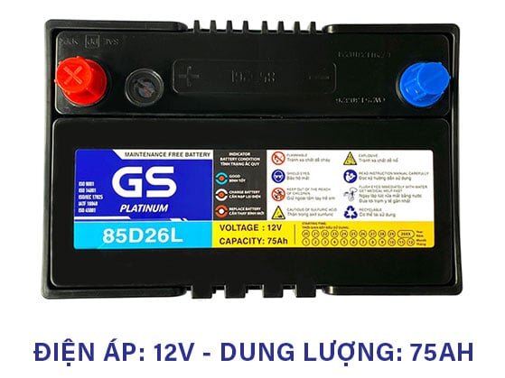 Ắc quy ô tô GS 85D26L Ắc quy ô tô GS 85D26L