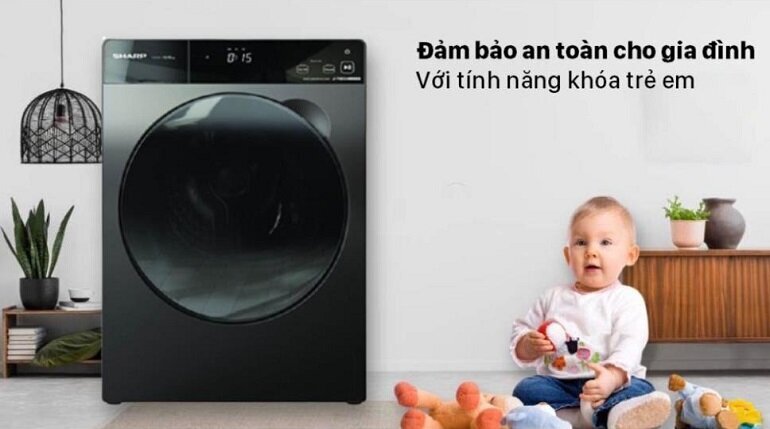 Máy giặt Sharp lồng ngang Inverter 8.5 kg ES-FK852EV-W 4 máy giặt Sharp ES-FK852EV-W