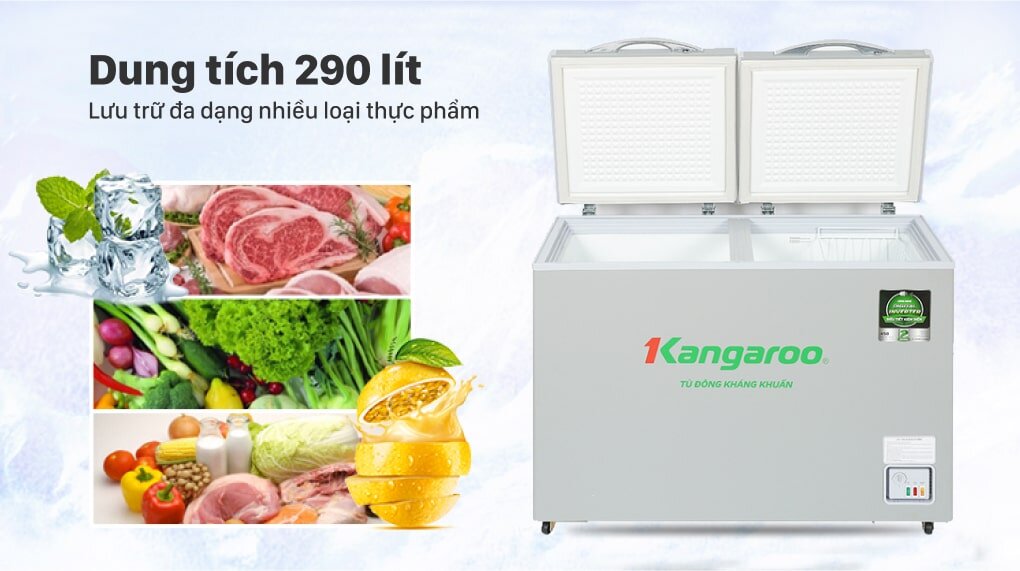 Tủ đông Kangaroo inverter 1 ngăn 290 lít KGFZ290IC1