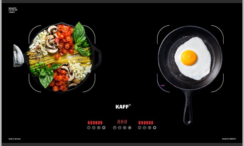 Bếp từ hồng ngoại âm 2 vùng nấu Kaff KF-EG901IH 