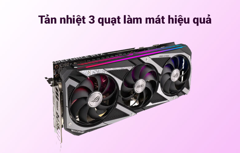 Card màn hình ASUS ROG Strix GeForce RTX 3050 OC 8GB GDDR6 / tản nhiệt làm mát hiệu quả