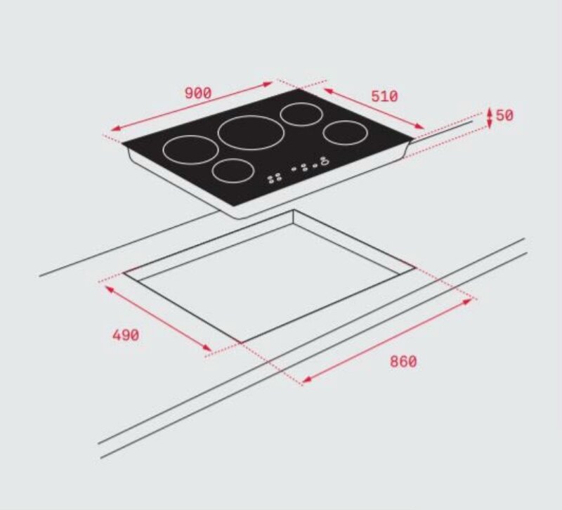 Bếp từ âm 4 vùng nấu Teka IRF-9430