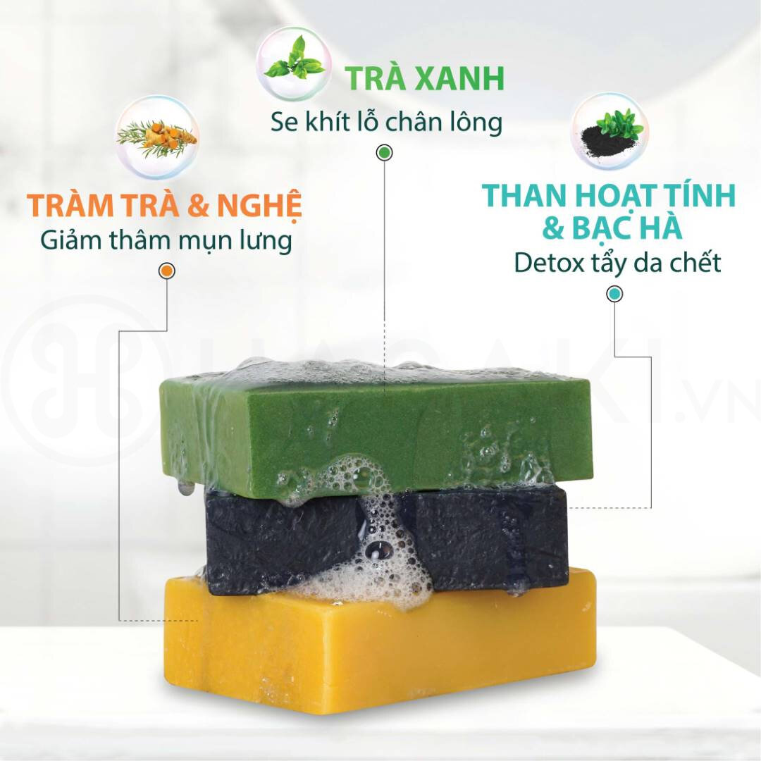Xà Phòng Milaganics Thảo Mộc Trà Xanh 