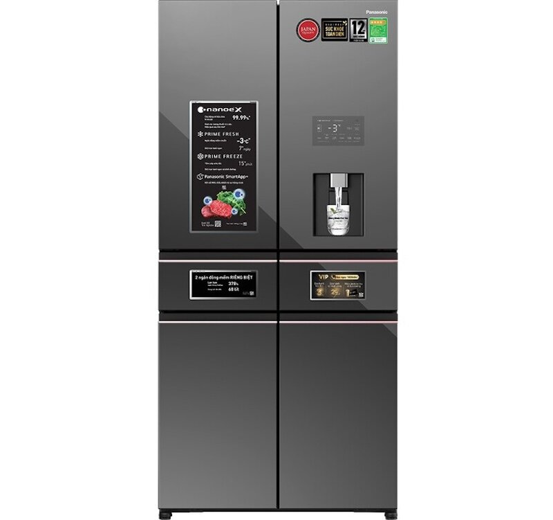 Thiết kế Tủ lạnh Panasonic Inverter 650 lít PRIME+ Edition Multi Door NR-WY720ZMMV (Ảnh: Panasonic).