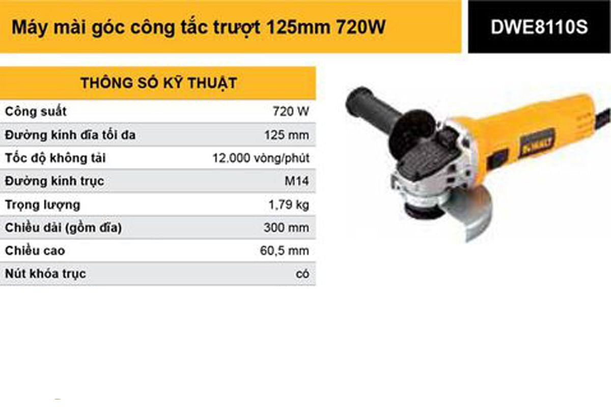 Máy mài góc 125mm Dewalt DWE8110S-B1