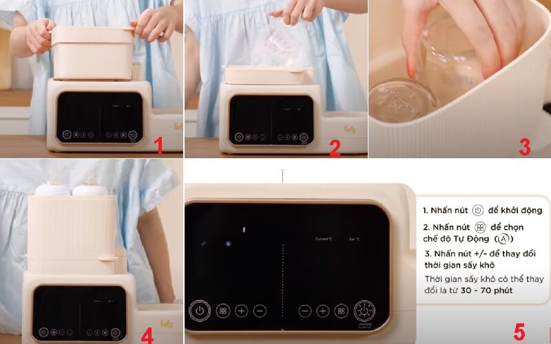 Cách tiệt trùng và bảo quản bình sữa với Fatzbaby Multimax 7 FB9302TN