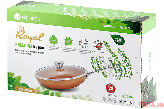 Chảo phủ sứ cao cấp Elmich Royal Premium EL - 1176 Size 26cm