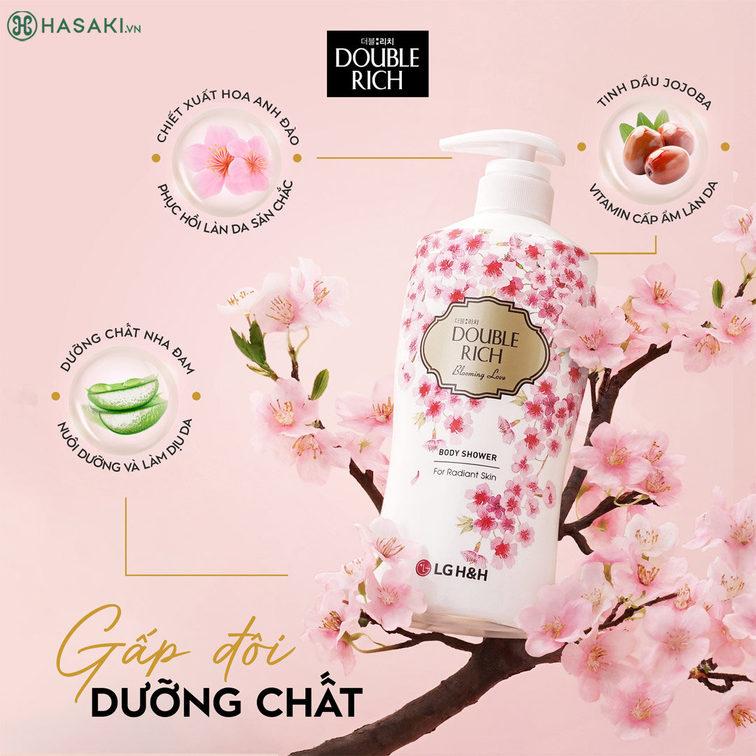 Sản phẩm Sữa Tắm Double Rich Blooming Love Hương Hoa Anh Đào hiện đã có mặt tại Hasaki