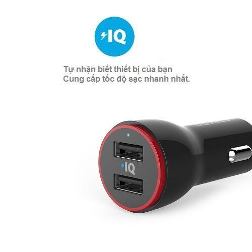 Sạc ô tô Anker 2 cổng, 24w - [PowerDrive 2, 24w] - A2310