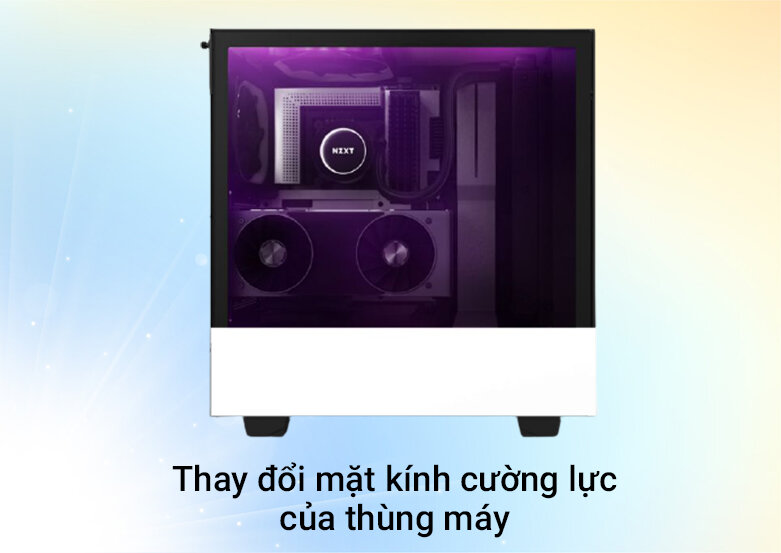NZXT H510 Elite matte white | Thay đổi mặt kinh cường lực