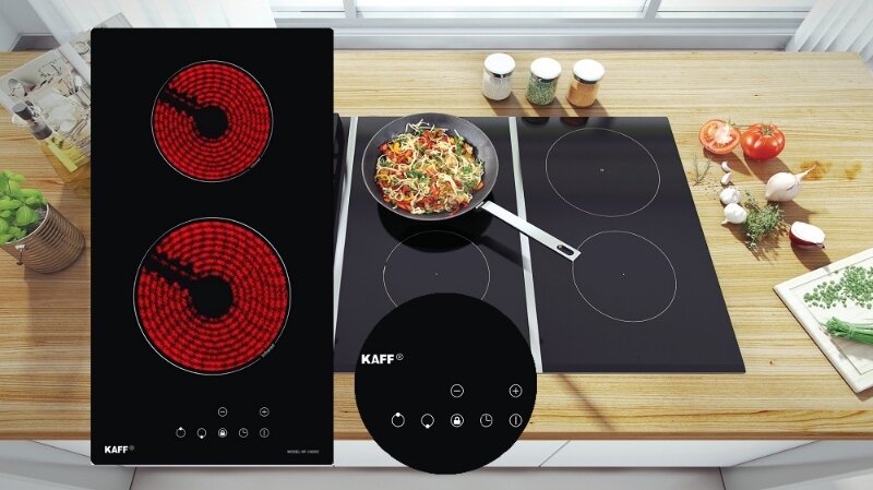 Bếp hồng ngoại domino âm 2 vùng nấu Kaff KF-330DC