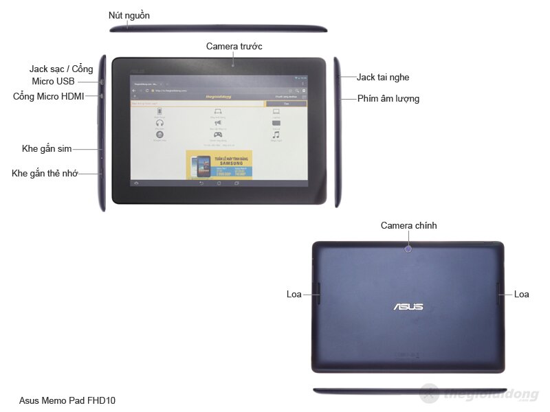 Máy tính bảng Asus Memo Pad FHD10