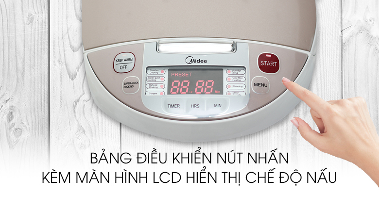 Nồi cơm điện tử Midea 1.8 lít MB-FS5018 Nồi cơm điện tử Midea 1.8 lít MB-FS5018