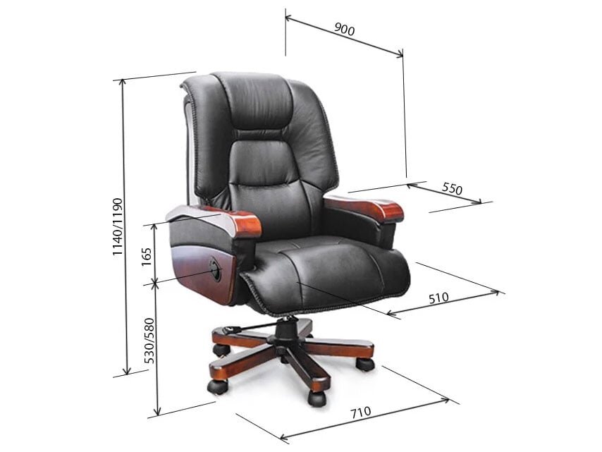 Kích thước của ghế da cao cấp GX501 Ghế da cao cấp GX501