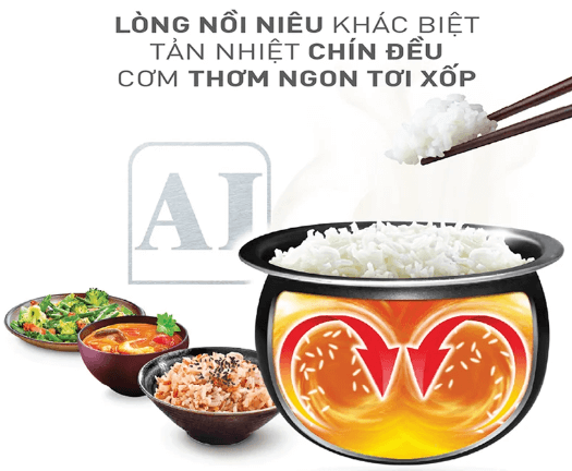 Lòng nồi cơm điện Tefal RK752168 được thiết kế dạng niêu đất đặc biệt Lòng nồi cơm điện Tefal RK752168 được thiết kế dạng niêu đất đặc biệt