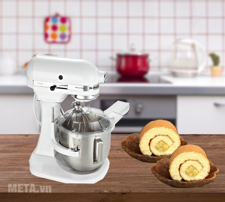 Máy trộn bát nâng KitchenAid 5K5SSWH (màu trắng - 4,8 lít)