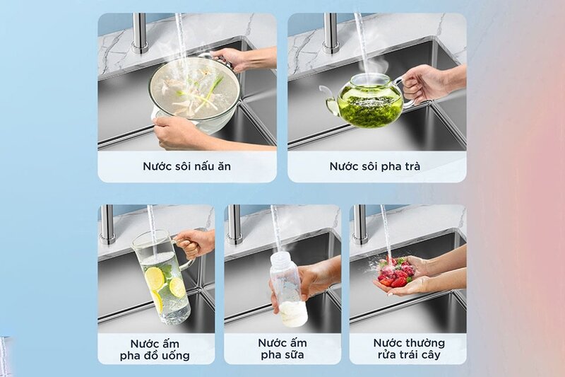 Máy lọc nước nóng nguội RO A.O. Smith ROSS 7 lõi LUX-AOU800HOT (hình 9)