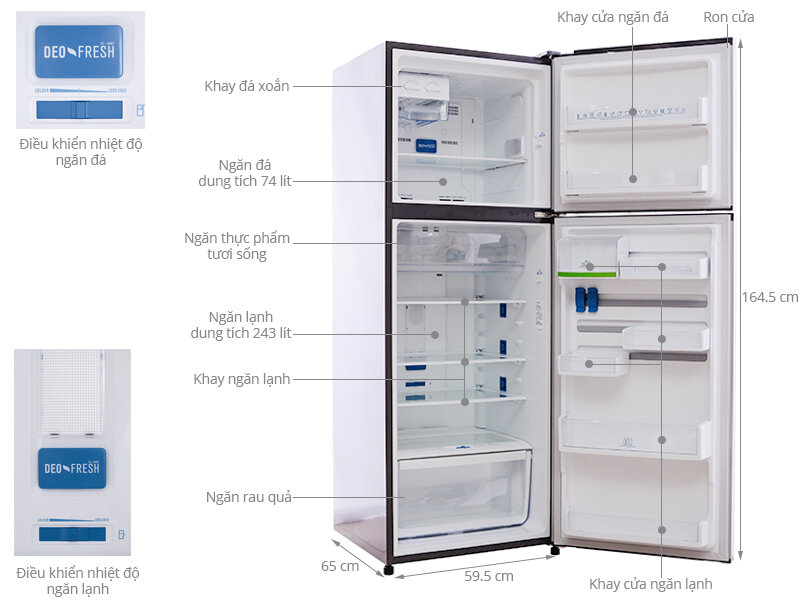 Tủ lạnh Electrolux 320 lít ETB3200PE-RVN Tủ lạnh Electrolux 320 lít ETB3200PE-RVN